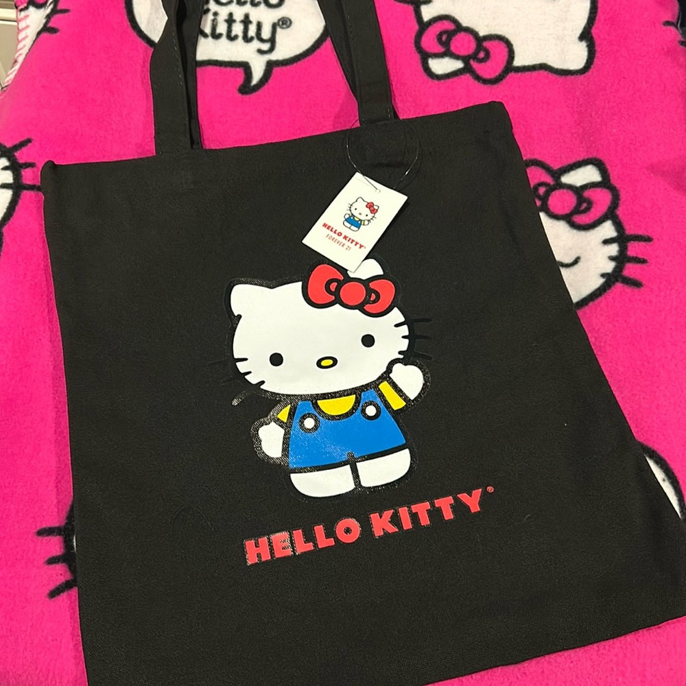 Hello Kitty Canvas Tote Bag NWT